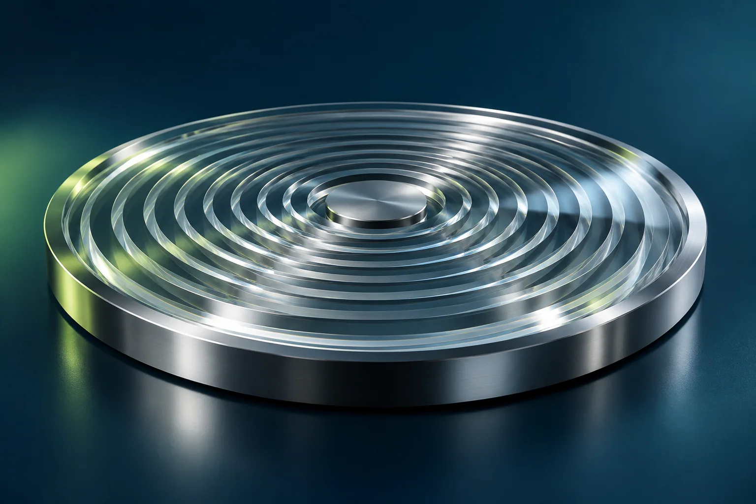 Fresnel-Werkzeugeinsatz · Konzeptdarstellung, kein gefertigtes Bauteil